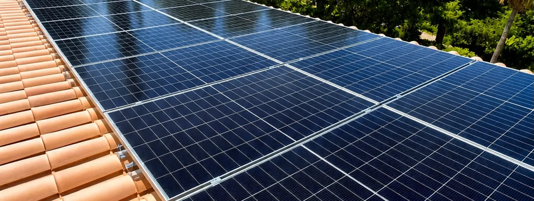 Instalación fotovoltaica en la cubierta de un edificio en Mallorca